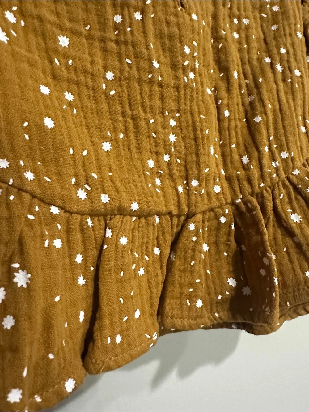 NWT Rylee + Cru Piper Blouse Marigold Ruffle Cotton Gauze Baby Girl